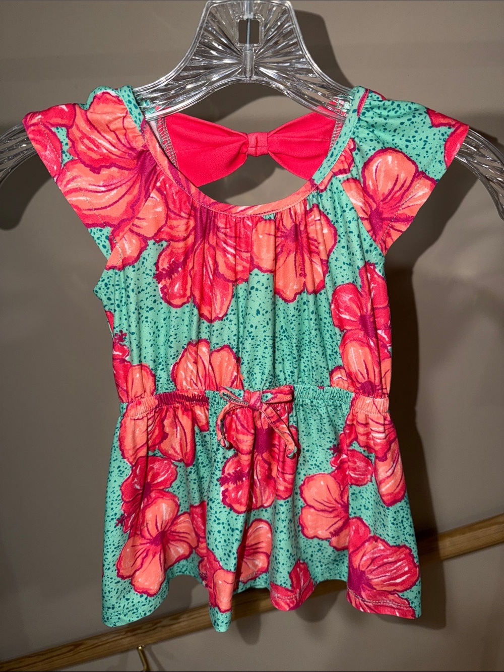 Falls Creek Girls' Coral Floral Dress